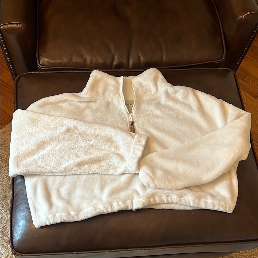 Urban outfitters cinchable cropped sweatshirt with zipper size medium - Picture 1 of 5